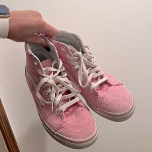 pink high top vans
